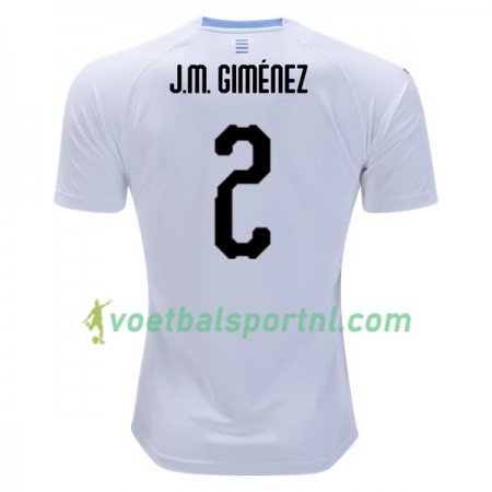 Uruguai J.M. Gimenez 2 Uit Shirt WK voetbal 2018